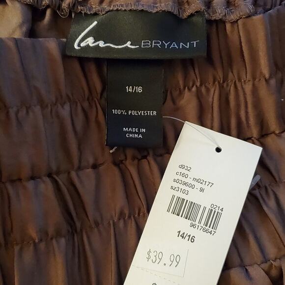 Lane Bryant Satin Y2K Skirt Womens Size 14/16 High Low Pleated Silky Boho Fairy - Picture 10 of 10